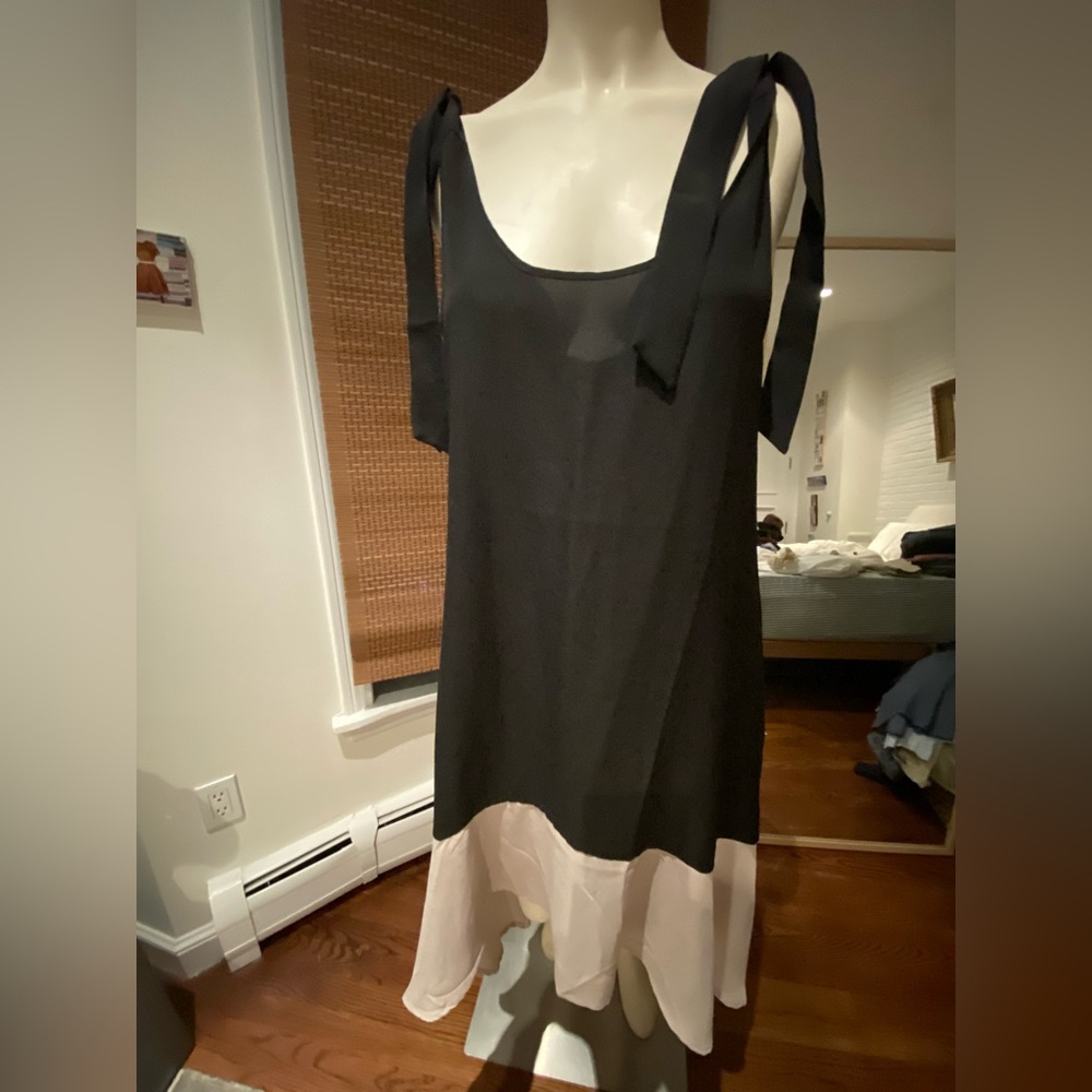 Sheer Asymmetrical Overlay Dress